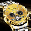 Men's Skeleton Automatic Watch Rhinestone Stainless Steel Strap